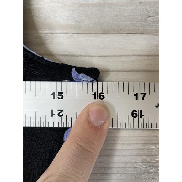 Mix by 41 Hawthorn Dress Womens Medium Black Purple Floral Wrap Sleeveless Lined - Picture 4 of 10